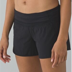 Lululemon Run Times Short *4-way Stretch 4" Black Size 4